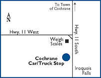 Cochrane location map