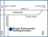 Longlac location map