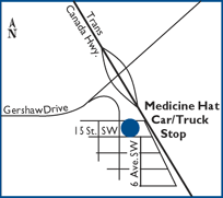 Medicine Hat location map