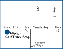 Nipigon location map