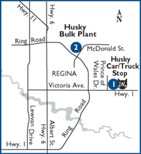 Regina location map