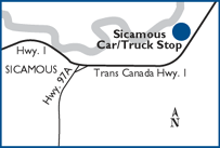 Sicamous location map