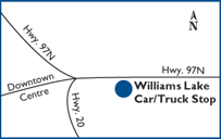 Williams Lake location map