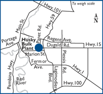 Winnipeg location map