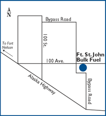 Fort St/ John location map