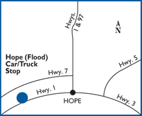 Hope (Flood) location map