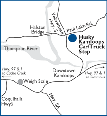 Kamploops location map
