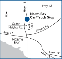 North Bay location map
