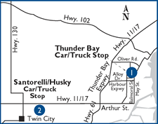 Thunder Bay location map