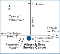White River location map